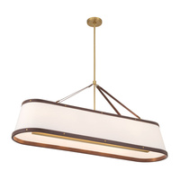 Lustre moderne en tissu de lin nordique avec garniture en cuir, lampe suspendue au plafond pour salle à manger, îlot, salon, hôtel