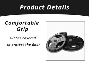 カスタム20kgジム重量セットロゴゴム素材グリッププレートラバーゴム重量挙げ用キャストバーベル - Product Image 4