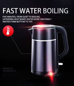 Stainless Steel Cordless Electric <b>Kettle</b> with Five Minutes Quiet to Boiling - Product Image 5