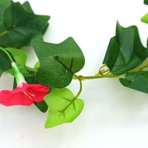 Guirnalda de flores de plástico amarillas de 180 cm con diseño de gloria de la mañana artificial para decoración del hogar, bodas, uso en interiores y exteriores. - Product Image 4