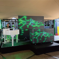Cabina de DJ con Pantalla LED Curva para Espectáculos en Vivo Móviles y Eventos en Interiores
