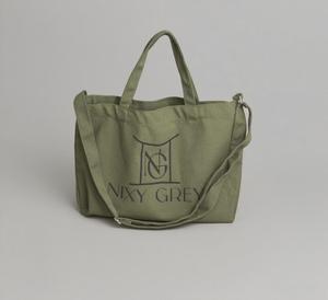 Custom <strong>Log</strong> Tote Bag Wholesale Custom Print Cotton Canvas Shoulder Tote Bags With Zipper With Pocket and With Custom Printed logo - Product Image 3