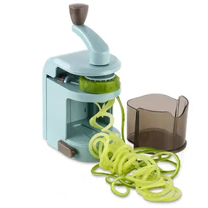 Rau spiralizer ZUCCHINI mì Maker 4 được xây dựng trong xoắn ốc Slicer lưỡi cho Veggie Spaghetti dán tiện ích nhà bếp