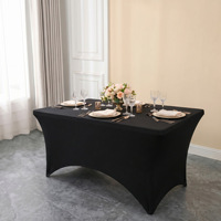 Housses de table extensibles sur mesure pour hôtels, restaurants, mariages, banquets et événements, nappes rectangulaires ajustées de qualité supérieure
