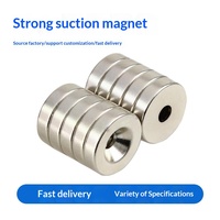 Aimant Néodyme N52 à Trou Fraisé Rond, Force Magnétique Élevée, Antidérapant, pour Accessoires de Rideaux de Voiture, Direct Usine