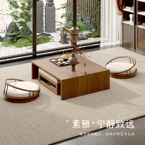 Alfombra de Estilo Chino para Sala de Té, Rectangular, de Color Sólido, de Fibra de Poliéster Lavable, para Sala de Estar o Dormitorio - Product Image 1
