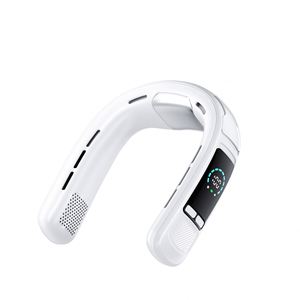 Wholesale 2400Mah LED Display 5 Speeds Neck <b>Fan</b> <b>USB</b> <b>Mini</b> Portable Quiet Bladeless Summer Wearable for Sports Outdoor - Product Image 1