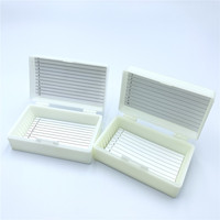 White ABS Plastic Microscope Slide Storage Box for Research Use
