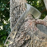 Hache tactique de camping en acier inoxydable pour usage domestique et extérieur, petite, haute dureté, pour couper les os, fendre le bois et abattre les arbres