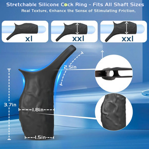 Anneau de pénis vibrant pour pénis manchon portable pour anneau de pénis vibrateur retarder l'éjaculation testicules G Spot stimuler les jouets sexuels pour hommes - Product Image 5