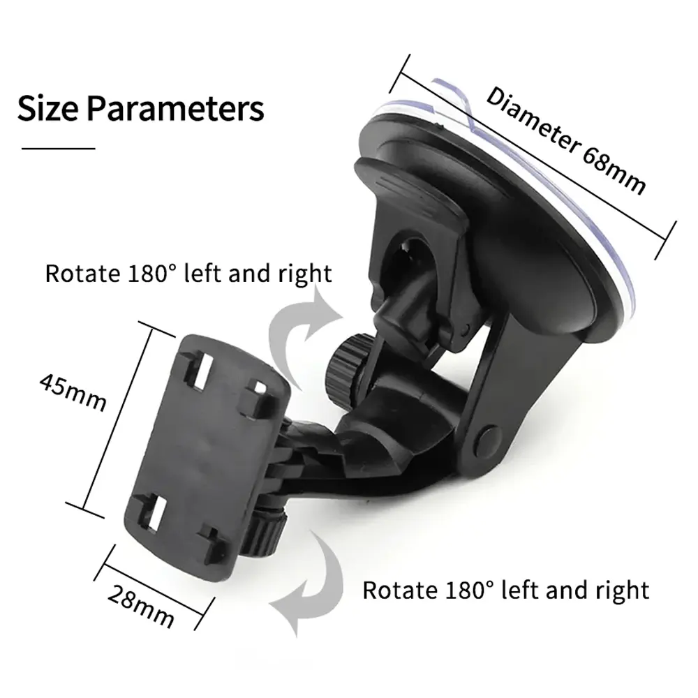 Car DVR Holder Suction Cup Mount DV GPS Navigation Camera Phone Bracket Base Rotatable Auto Accessories