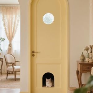 Настраиваемая цветная дверь с кошачьим отверстием для спальни, кухни и балкона, практичная и эстетичная плита - Product Image 1