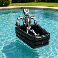 Décorations gonflables de cercueil et de squelette pour Halloween, résistantes au vent et à l'eau, pour maisons hantées et scènes extérieures