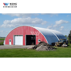 อาคารคลังสินค้าโค้งขนาด10000ตร. ม. โครงสร้างเหล็กสำเร็จรูปขนาดใหญ่พร้อมการออกแบบโค้งเหมาะสำหรับการจัดเก็บขนาดใหญ่ที่ต้องการ - Product Image 1