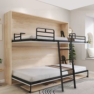 Camas Literas Plegables que Ahorran Espacio, <span class=keywords><strong>Cama</strong></span> Individual de Pared, Camas Plegables Horizontales Inteligentes Ocultas Tipo Murphy - Product Image 1