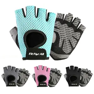 Guantes de levantamiento de pesas Unisex, con Logo personalizado, para Fitness, entrenamiento de mano, gimnasio