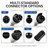 Chargeur EV portable mural 7kW/11kW/22kW Type 2, station de recharge intelligente pour maison connectée, IP65 étanche, EVSE Wallbox pour voitures BYD Tesla