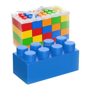 Blocchi Jumbo di plastica per i più piccoli interni ed esterni a 8 punti grandi blocchi di lasciar andare impilando mattoni da costruzione - Product Image 1