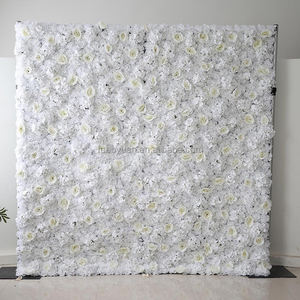 L06767 Vente en gros pas cher <span class=keywords><strong>Prix</strong></span> Mariage Soie Artificielle Rouge Rose Bourgogne Rose Blanc Vert Toile de Fond Fleur Mur Pour Décoration - Product Image 6