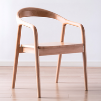 Chaise de salle à manger simple en bois massif de style nordique pour restaurant et salle à manger décontractée