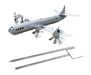 Ornement de jardin d'extérieur, avion en métal, ventouse à <span class=keywords><strong>vent</strong></span>, <span class=keywords><strong>moulin</strong></span> à <span class=keywords><strong>vent</strong></span>, ventouse à <span class=keywords><strong>vent</strong></span>, décorations de jardin résistantes aux intempéries - Product Image 4