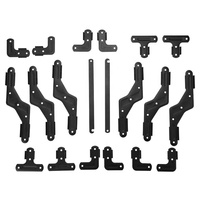 HE-1111, Accessoires de table de pique-nique noirs, vente chaude en Corée du Sud, quincaillerie pour table pliable, quincaillerie pour table de camping, charnières métalliques