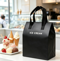 Sac isotherme personnalisé en non-tissé imprimé dessin animé, sac de livraison isotherme en aluminium pour gâteaux, boissons et glaces