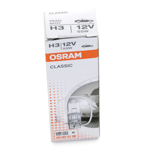 หลอดไฟ <span class=keywords><strong>H3</strong></span> 64151 <span class=keywords><strong>H3</strong></span> <span class=keywords><strong>OSRAM</strong></span> 12V 55W PK22s ORIGINAL LINE ผลิตในประเทศจีน หลอดฮาโลเจนสำหรับไฟหน้า - Product Image 4