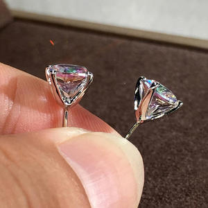 Pendientes de Zafiro Coloridos Belle Epoque, Plata 925, Engaste de Garra Redonda, Joyería Clásica para Uso Diario de Mujer - Product Image 4