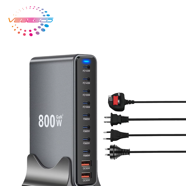 High Power Multi Port USB C Charger Block Universal Compatibility With 16 15 Inch Laptops Smartphones Fast Charging Station