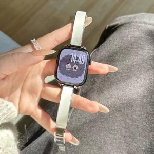 Bracelet-montre en résine blanc/rose tendance pour Apple Watch S10/9 Femmes 45/49 mm, bracelet intelligent pour Apple Watch S11 - Product Image 5