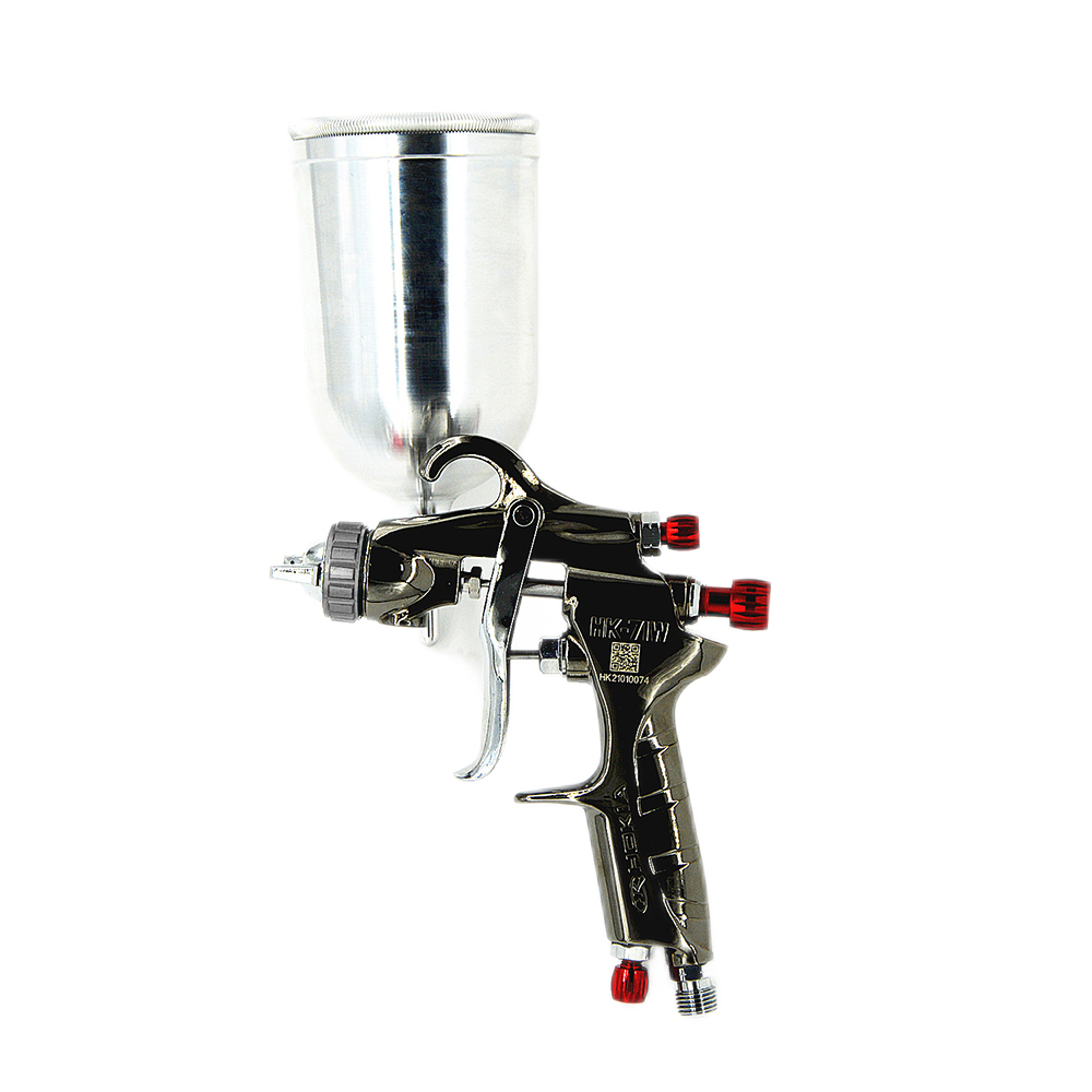 Китайское профессиональное производство спрей автоматический пистолет для краски, Hk-71W-1.0 Воздушный пистолет-Краскораспылитель с краскопультом низкого давления с высоким потреблением сжатого воздуха с верхняя чашка