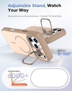 GSCASE Vente en gros Support d'objectif magnétique de luxe Étui <span class=keywords><strong>orange</strong></span> mat pour iPhone 17 Pro Max - Product Image 6