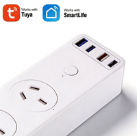 Multiprise intelligente Wi-Fi OEM AU avec charge rapide, interrupteur de contrôle intelligent, prise de bureau avec USB-C PD 20W, prise intelligente