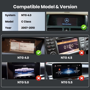 Écran tactile QLED 12,6 pouces 2400 x 900, mise à niveau pour Mercedes Benz Classe C 2007-2010 NTG 4.0, CarPlay sans fil - Product Image 3