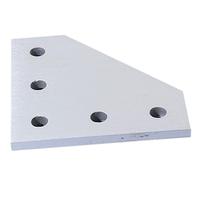 Connecteur d'angle triangulaire noir en aluminium, plaque de jonction en métal noir pour profilés d'extrusion en aluminium 4040 4080