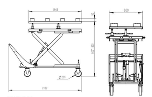 Piattaforma di Sollevamento Portatile ULJS-1509 per Batterie di Veicoli Elettrici, Attrezzatura per Riparazione e Controllo Batterie in Garage - Product Image 4