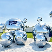 Boule miroir gonflable géante |   Sphère Disco Double Couche Anti-Plis |   Boule réfléchissante argentée dorée haute brillance pour événements