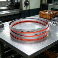 Lame de scie à ruban bimétallique M42 sur mesure, dents revêtues de TiN, bandes de scie à ruban pour la coupe de l'acier au carbone et de l'acier allié