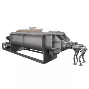 High Capacity Quartz Powder Small Chicken Cow Manure Continuous Paddle Dryer For Gypsum