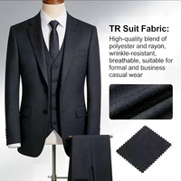 Tissu sergé extensible en polyester et viscose, teint uni, de haute qualité et écologique, pour costumes, pantalons, uniformes et vêtements - Collection 2026