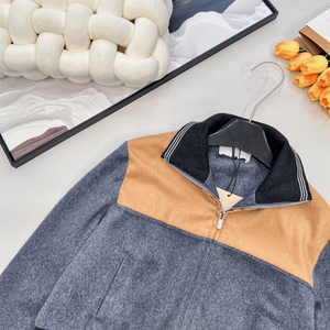 Blouson bomber color block zippé avec poignets côtelés pour un style décontracté et urbain mius - Product Image 3