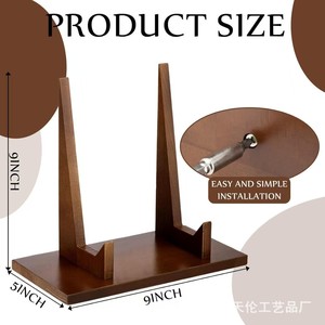 Solid wood kitchen menu display <b>rack</b>, round <b>plate</b> storage <b>rack</b>, desktop CD/album storage <b>rack</b>, wooden photo frame - Product Image 4