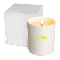 Bocaux en verre noirs et blancs pour bougies avec logo, contenances 2oz, 3oz, 4oz, 6oz, 8oz, 10oz, 12oz, 14oz, supports cylindriques avec couvercle et boîtes d'emballage