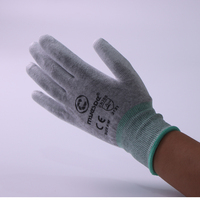 Gants de protection électronique anti-poussière antistatiques sans silicone non jetables en fibre de carbone Myesde Clean Room revêtus de PU