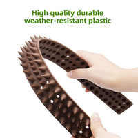 Lot de 10 griffes anti-oiseaux à profil bas 50 cm en plastique PP, anti-pigeons, faciles à découper sur mesure, pré-percées, étanches pour rebords de fenêtre, balcons et environnements urbains
