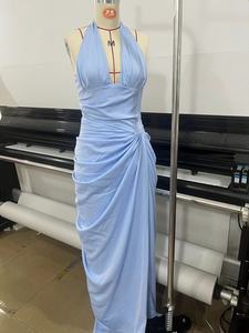 <span class=keywords><strong>Abito</strong></span> lungo da donna di lusso 2026 <span class=keywords><strong>con</strong></span> scollo all'americana e schiena scoperta, azzurro, <span class=keywords><strong>con</strong></span> <span class=keywords><strong>spacco</strong></span> alto, <span class=keywords><strong>elegante</strong></span> <span class=keywords><strong>abito</strong></span> da sera estivo per feste femminili - Product Image 6