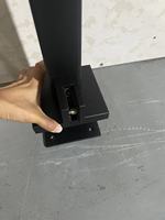Poteau de garde-corps en acier inoxydable 316 peint en noir avec pinces 50x50 mm, balustre en verre à montage latéral pour balcon, escalier, système de garde-corps sans cadre