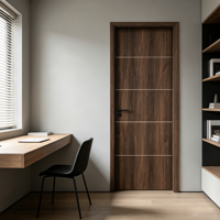 Puerta de Seguridad Moderna, Impermeable y de Alta Calidad, Fabricada en WPC, para Interiores de Viviendas, Dormitorios, Baños y Hoteles, con 1 Año de Garantía