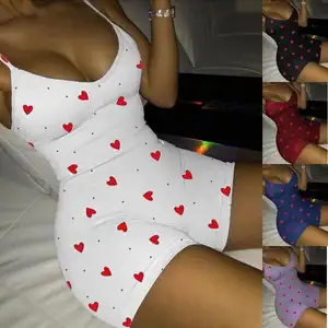 Confortável Senhoras Pijamas Sem Mangas Bonito Férias Adulto Onesie com Butt Flap Mulheres